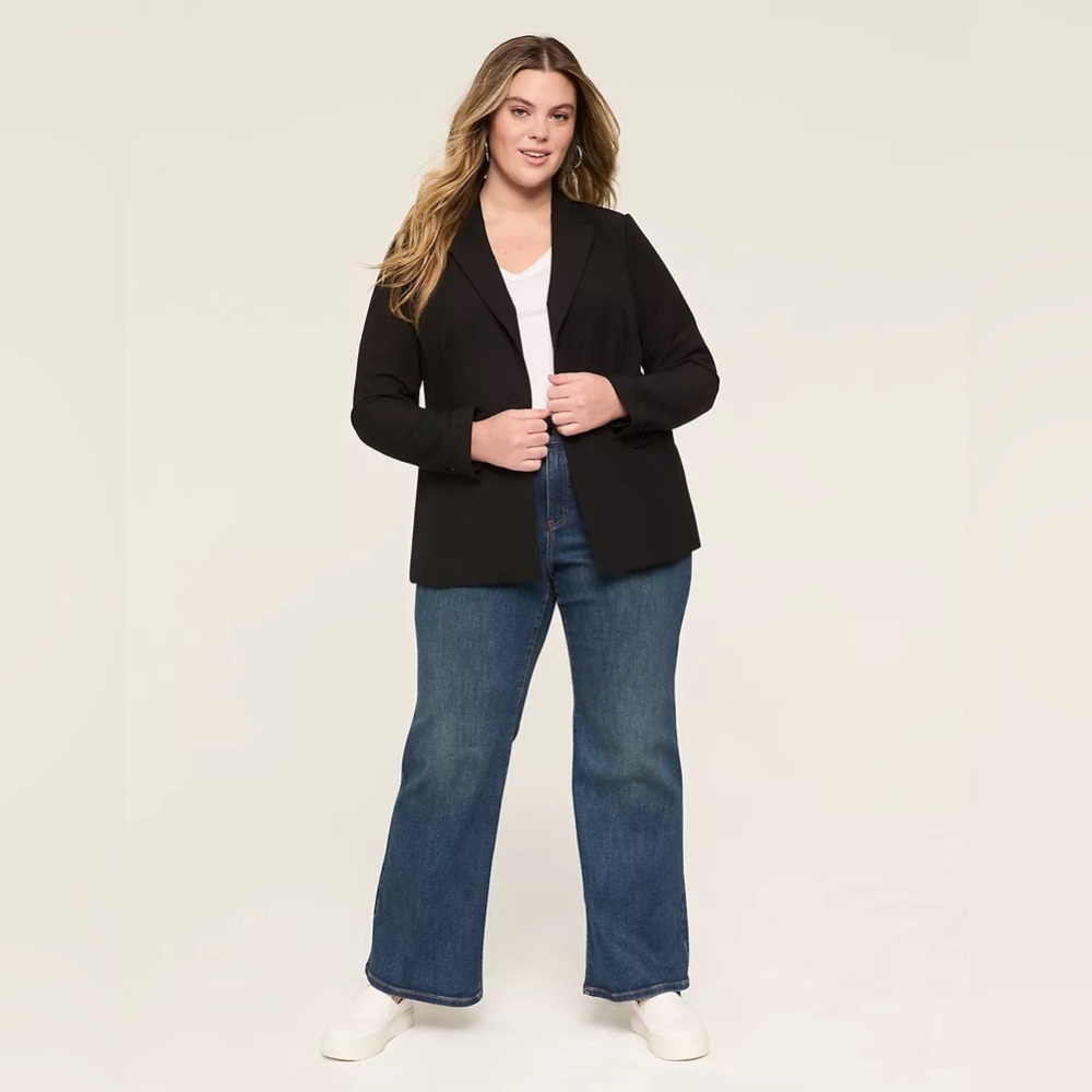Lane Bryant Perfect Drape Blazer Womens Size 16 Capsule Essential Elegant Office - Picture 2 of 12